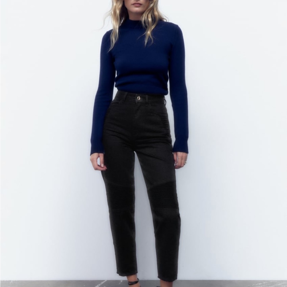 ZARA Mom Fit Biker Jeans